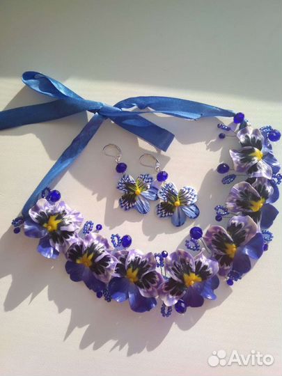 Колье из полимерной глины ручной работы