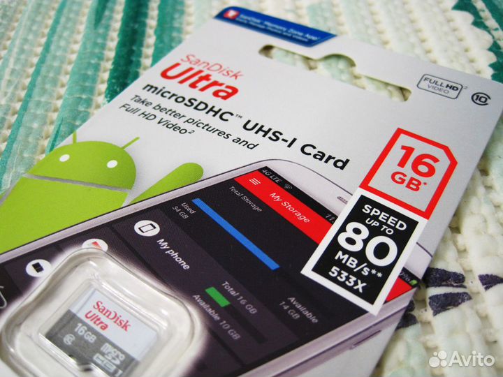 Карты памяти SanDisk Ultra Android MicroSD