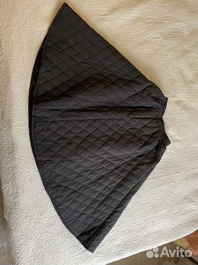 Женская длинная стеганая юбка с высокой талией