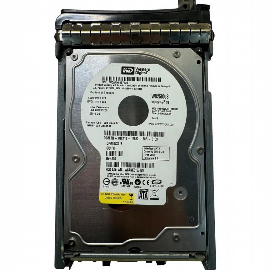 [JX718] Жесткий Диск Dell 250gb Sata2 3,5" Hdd Jx718
