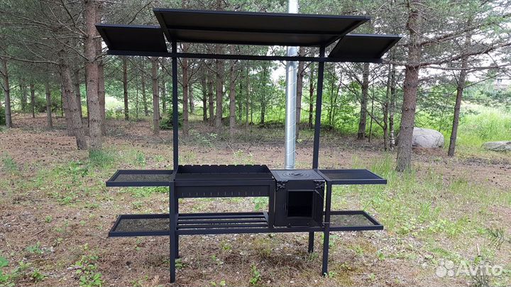 Мангал с печкой стационарный (доставка)