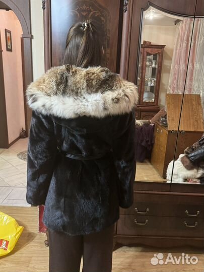 Шуба норковая блэклама blackglama с мехом рыси