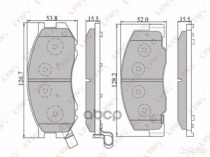 Колодки тормозные дисковые перед BD7515 LYN