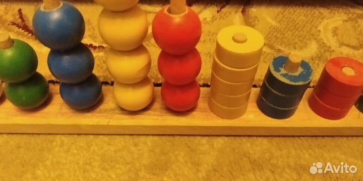 Развивающие деревянные игрушки для малышей