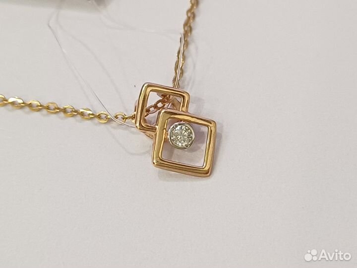 Подвеска золотая новая 0.34 гр. (Ижорская)