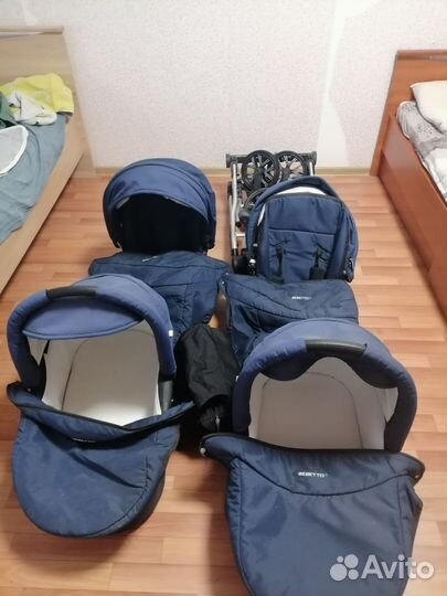 Коляска 2 в 1 бу для двойни bebetto 42