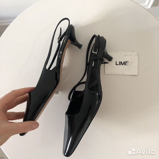 Туфли мюли слингбэки 38 lime новые