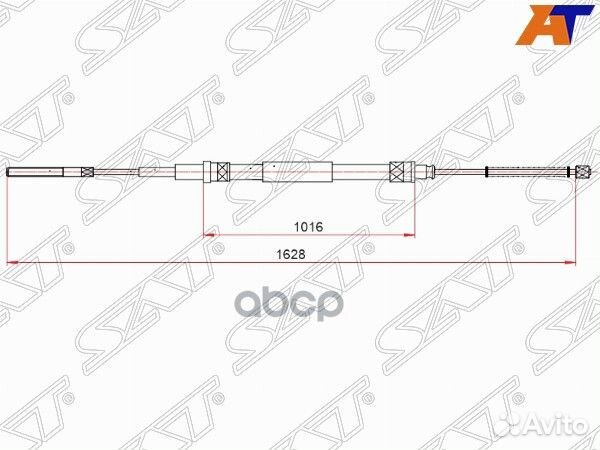 Трос ручного тормоза volkswagen passat III/IV