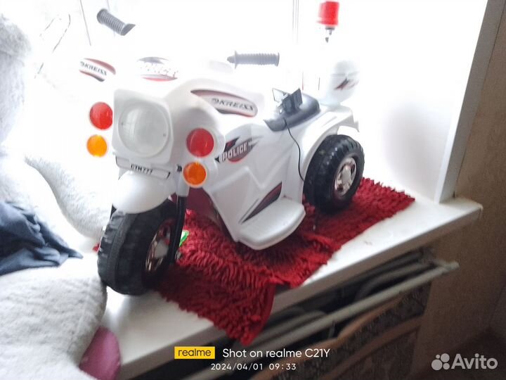 Детский мотоцикл на аккумуляторе бу