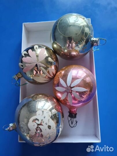 Елочные игрушки шары СССР