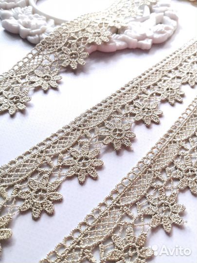 Кружево золотое люрекс 3,5 см
