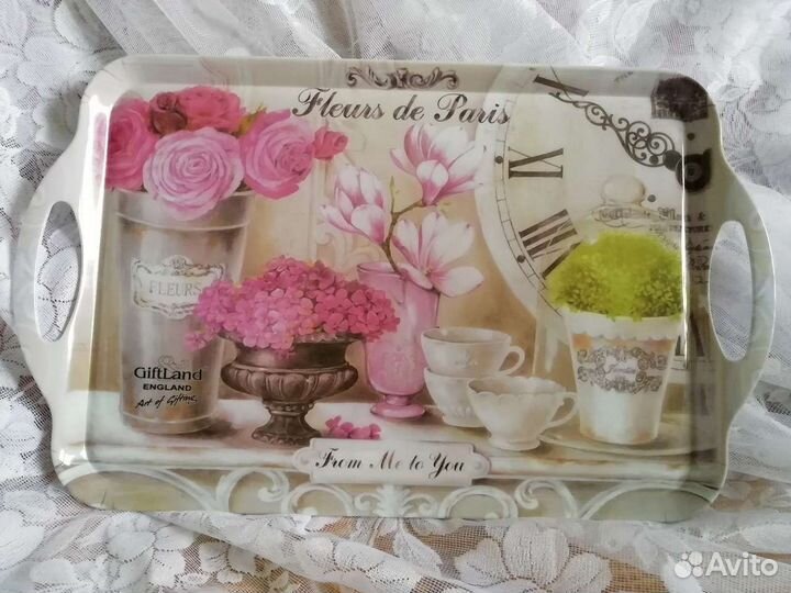 Поднос подарочный, подставка пробковая