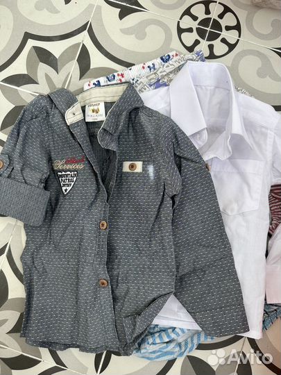 Пакет вещей на 1-1,5 года Рубашки, шорты, куртка