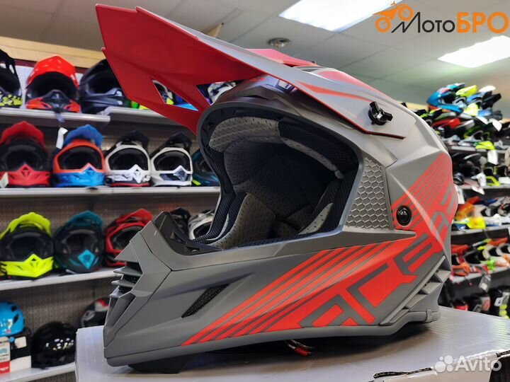 Шлем кроссовый Acerbis X-track Grey/Red