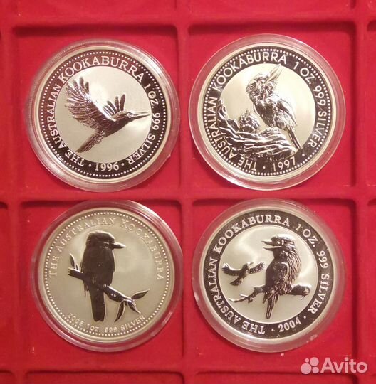 Австралия 1 доллар кукабарра серебро