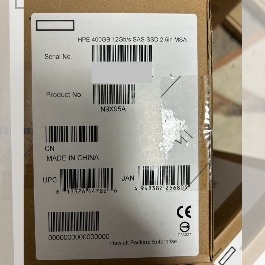 [N9X95A] Жесткий Диск Hp Ssd 400gb N9x95a 841504-001 Msa