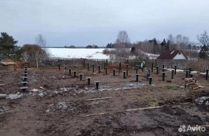 Установка винтовых свай