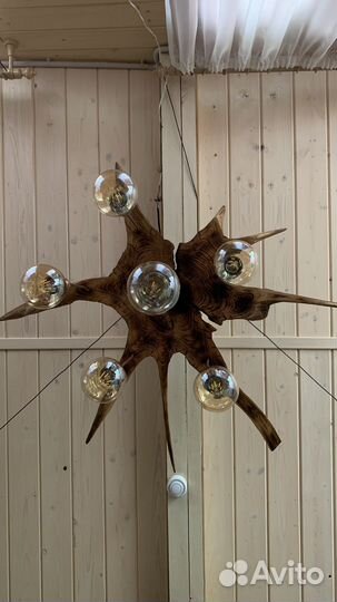 Люстра из дерева ручной работы