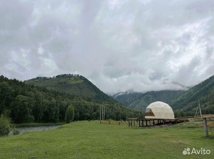 Купольный шатер для глэмпинга диаметр 6 м