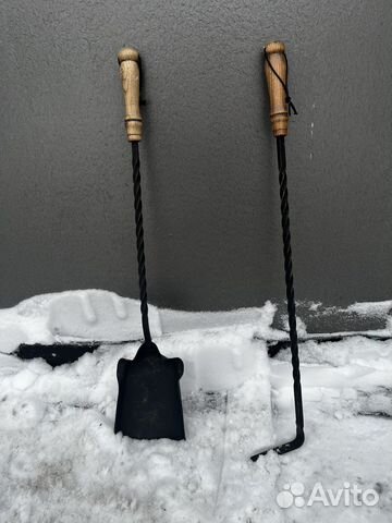 Кочерга,совок набор для камина