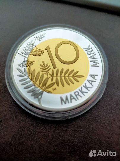 10 марок 1995 г. Финляндия, серебро