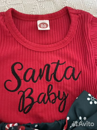 Новогоднее платье-боди для девочки