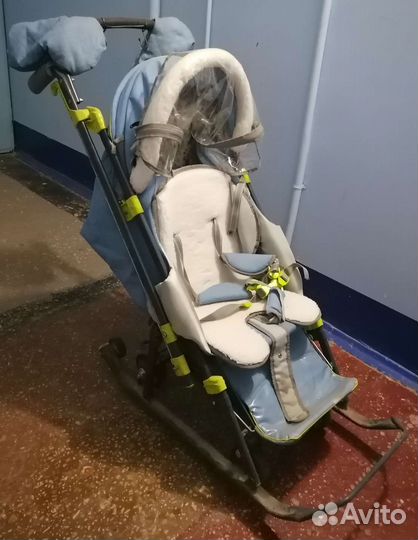 Детские санки коляска ника