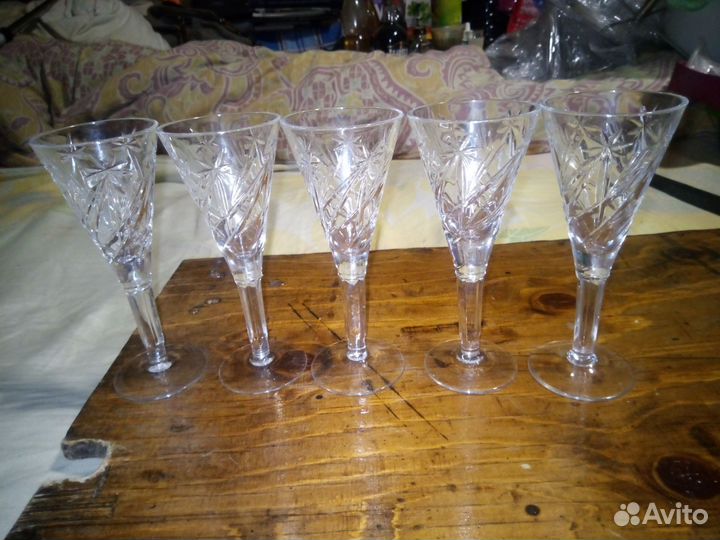 Хрустальные рюмки на ножке СССР