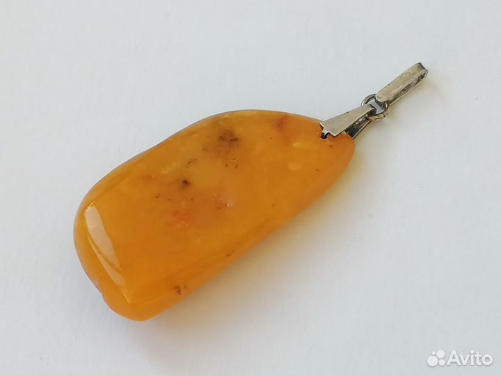 Янтарь, желток, серьги броши кулон серебро СССР