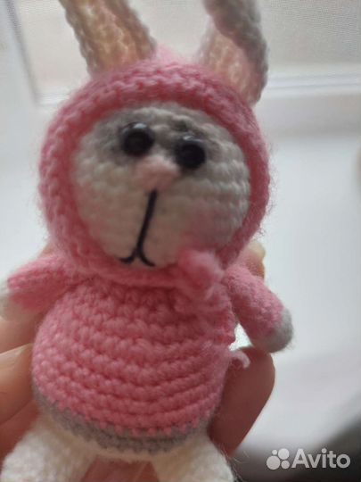 Вязаные игрушки,заяц,зайка,символ 2023г