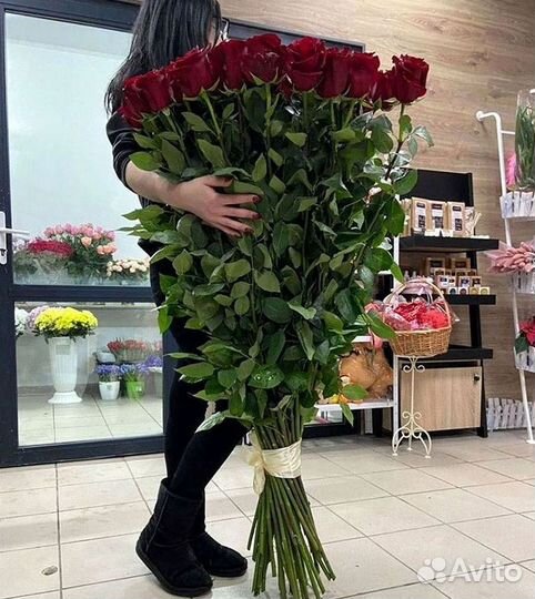 Длинные высокие розы 110 150 160 180 200 см