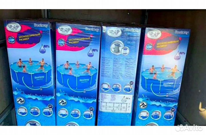 Бассейн каркасный 305*100 Bestway Новый