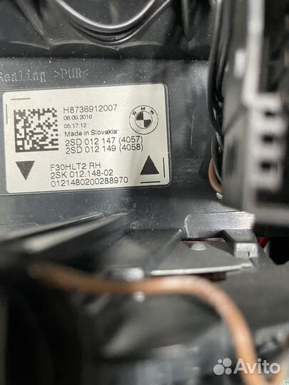 Фонарь задний правый bmw f30