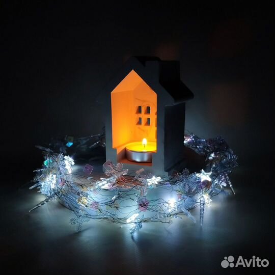 Силиконовая форма молд Домик подсвечник