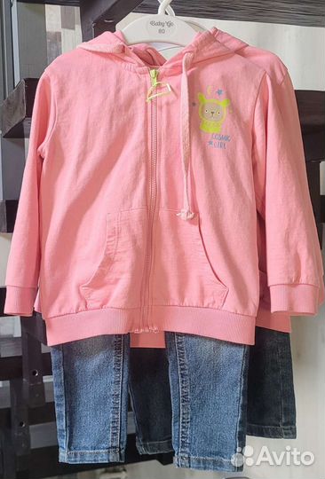 Джинсы,кофта, комплект детской одежды 92