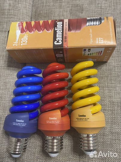 Энергосберегающая лампа camelion (уветная)