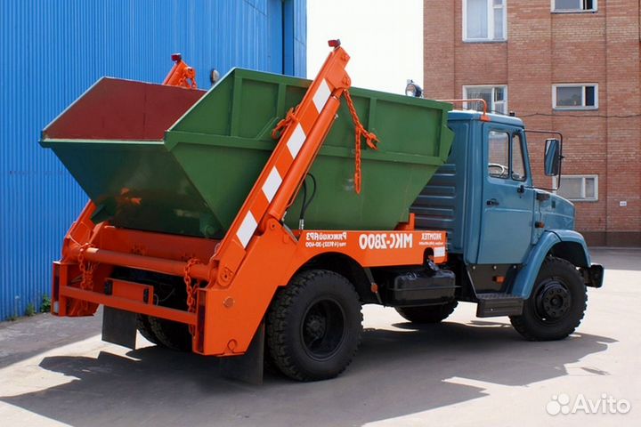 Вывоз мусора контейнером 8 м3