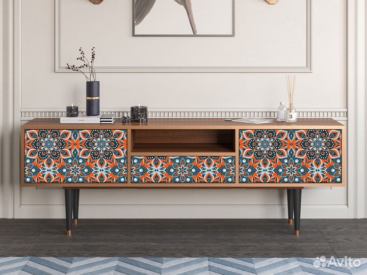 Тв-тумба T6 - Орех - Fire Beetle