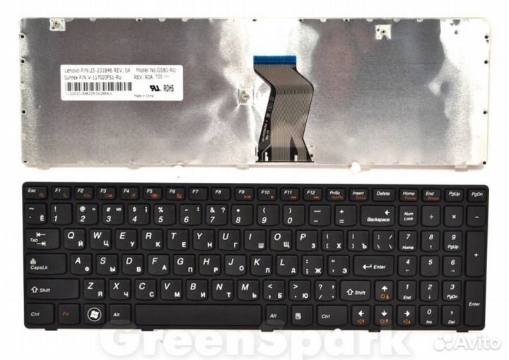 Клавиатура для ноутбука Lenovo G580/G580A/G580E/G