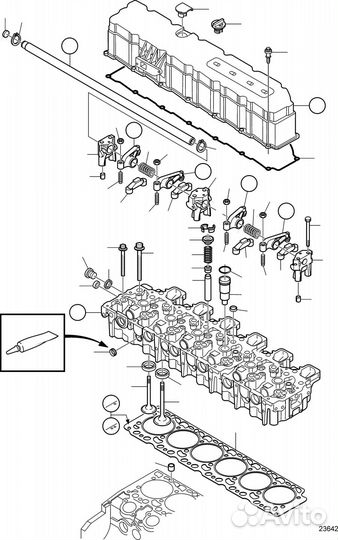 Головка блока, Exch volvo penta