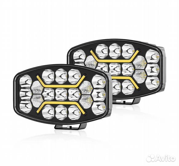 Фары LED дальний свет 12/24V 6 шт