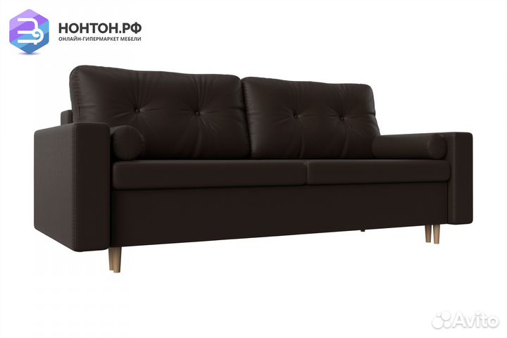 Диван пантограф Белфаст экокожа коричневая