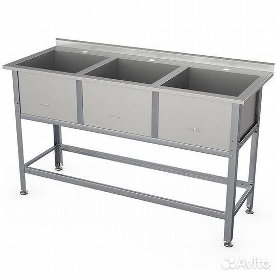 Ванна моечная трехсекционная Atesy