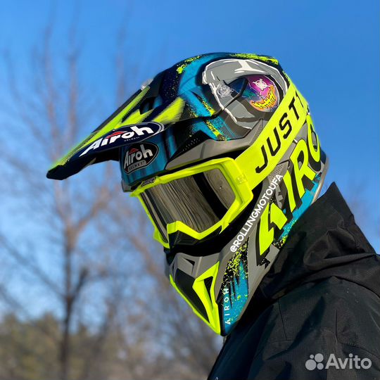 Шлем кроссовый Airoh Wraap - варианты внутри