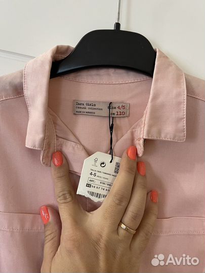 Рубашка Zara на девочку 110
