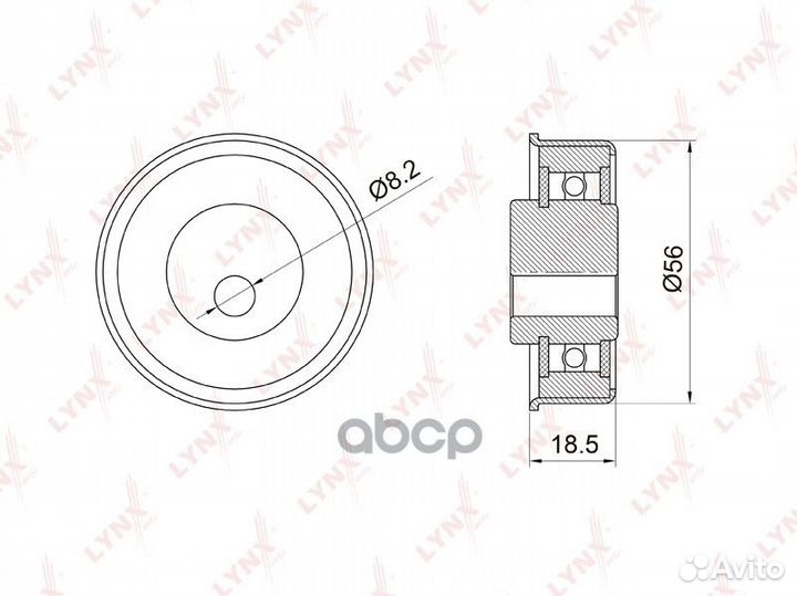 Ролик натяжной ремня грм hyundai H-1/Starex 2.4