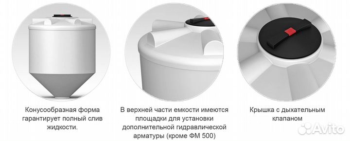 Емкость с полным сливом в обрешетке 2000 литров