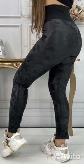Лосины (легинсы) эко кожа утепленные 44-46