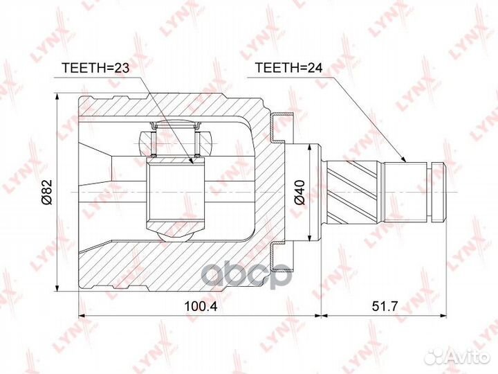 ШРУС nissan almera 00- внутр. CI3752 lynxauto