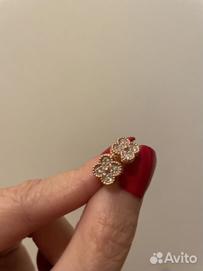 Серьги van cleef